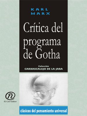 cover image of Crítica del Programa de Gotha